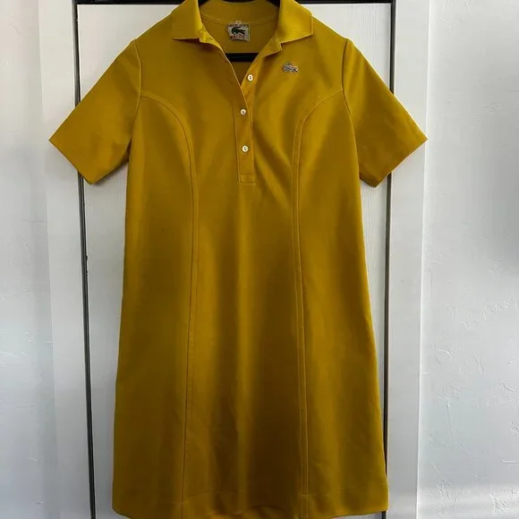 60's Lacoste Yellow Vintage Lacoste polo dresses - Picture 2 of 10
